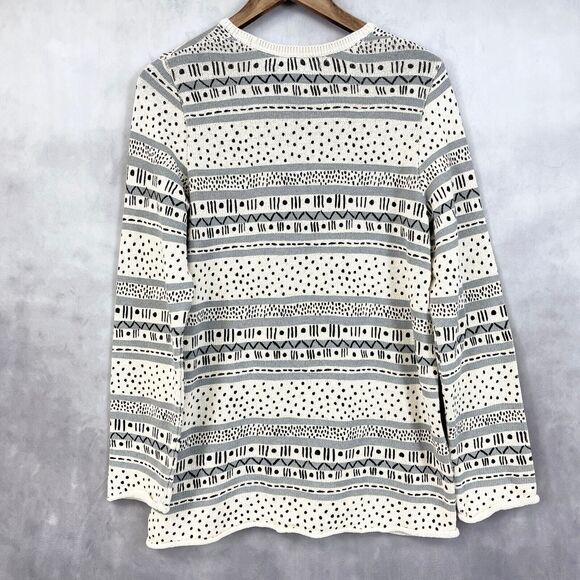 Gudrun Sjoden Favorite Sweater Womens Medium Cotton Rita Geometric Artsy Skandi - Picture 2 of 10